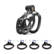 Load image into Gallery viewer, Black Cobra Chastity Cage - Small