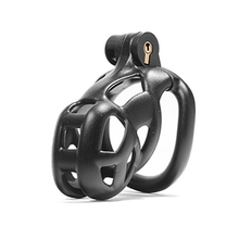 Load image into Gallery viewer, Black Cobra Chastity Cage - Small