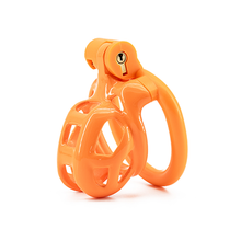 Load image into Gallery viewer, Orange Cobra Chastity Cage - Nub