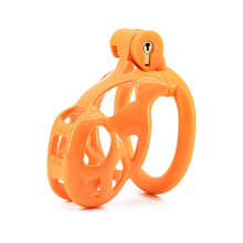 Load image into Gallery viewer, Orange Cobra Chastity Cage - Small