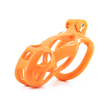 Load image into Gallery viewer, Orange Cobra Chastity Cage - Standard