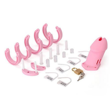 Load image into Gallery viewer, Pink Silicone Chastity Cage