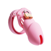 Load image into Gallery viewer, Pink Silicone Chastity Cage